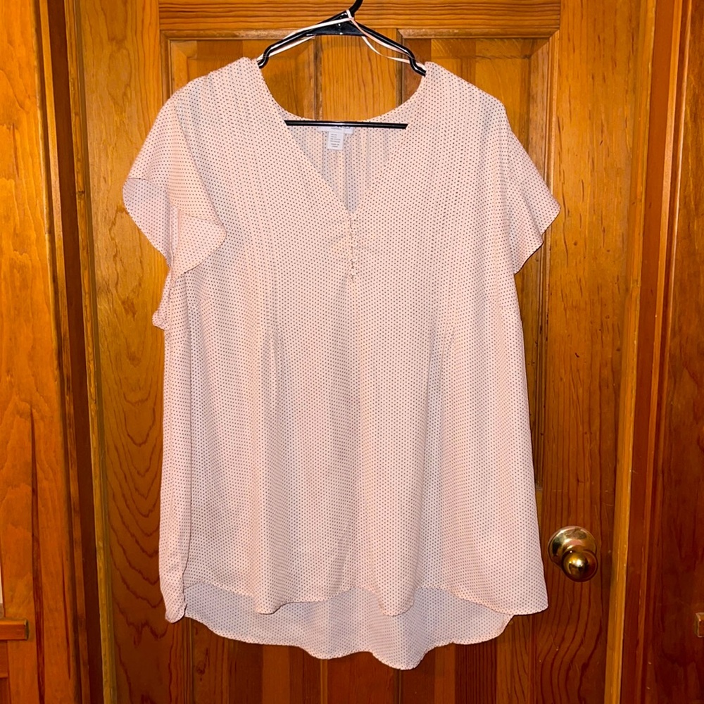 Carolina Belle Polka Dot Short Sleeved Blouse
